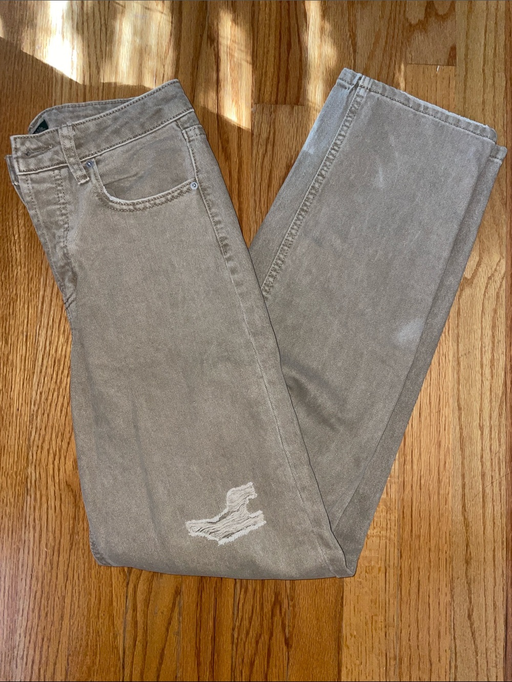 Wild Fable Taupe Button-Front Jeans